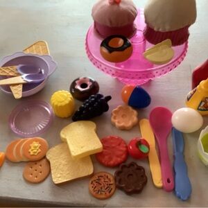 Colorful Play Food Set for Kids 30 pieces total